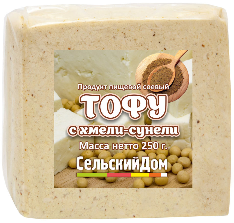 Купить Тофу Сельский Дом с хмели-сунели 250г с доставкой на дом по цене 107.90 руб в интернет-магазине "Перекрёсток Впрок" - Соблюдаем пост вкусно!