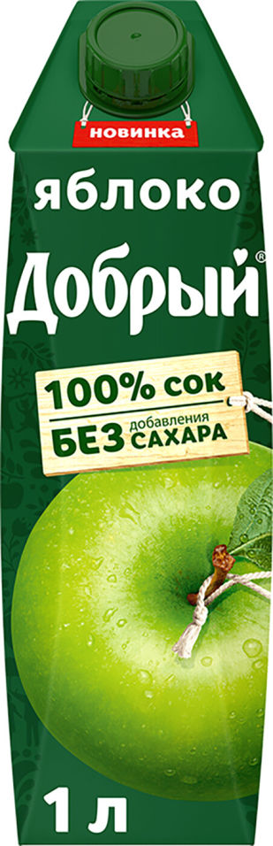 Купить Сок Добрый Яблочный 1л с доставкой на дом по цене 84.90 руб в интернет-магазине "Перекрёсток Впрок"