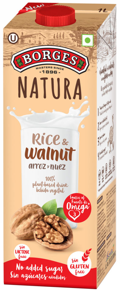 Купить Ореховый Напиток Borges Natura Грецкий Орех 1л с доставкой на дом по цене 249.90 руб в интернет-магазине "Перекрёсток Впрок" - Соблюдаем пост вкусно!
